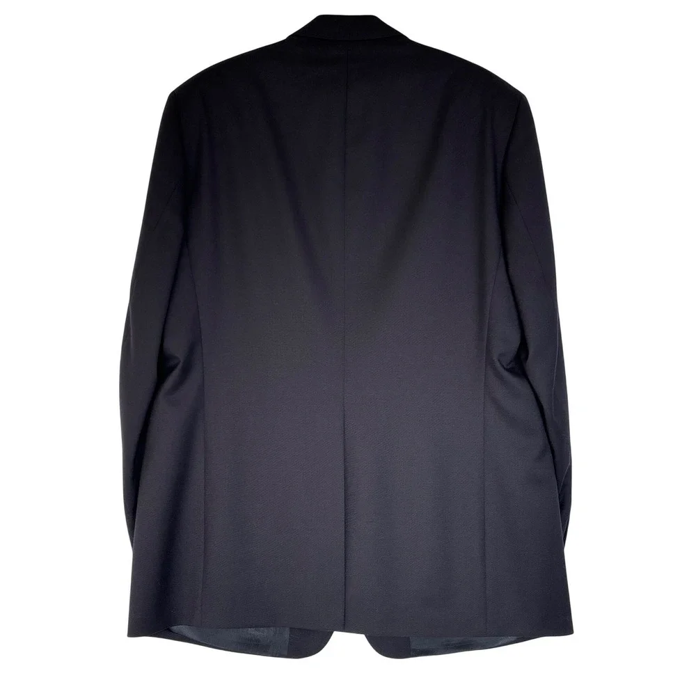 VTG Botany 500 Mens Navy Blue Wool Blazer Sport Coat Gold‎ Buttons 46 Long - Picture 2 of 14